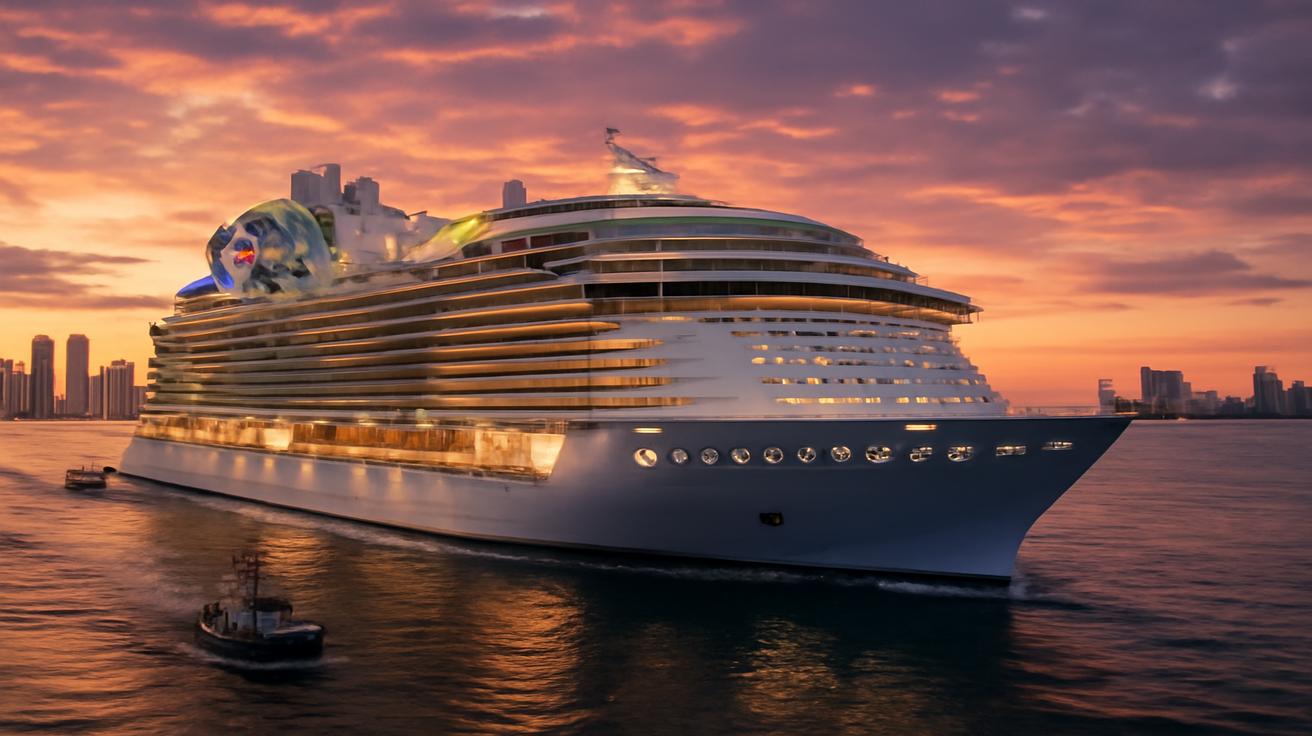 The world’s largest cruise ship sets sail for the first time, marking a ...