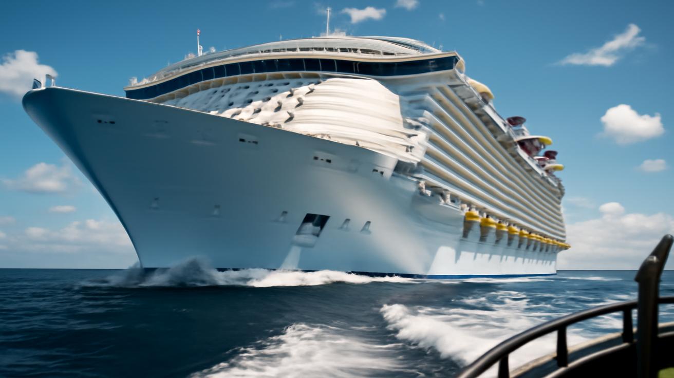 The world’s largest cruise ship takes to the sea for the first time ...