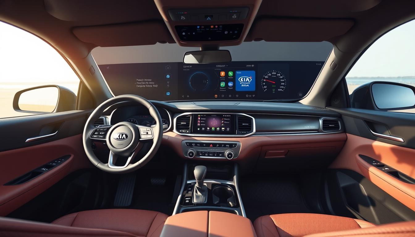 2025 Kia Sorento interior dashboard view showing infotainment system